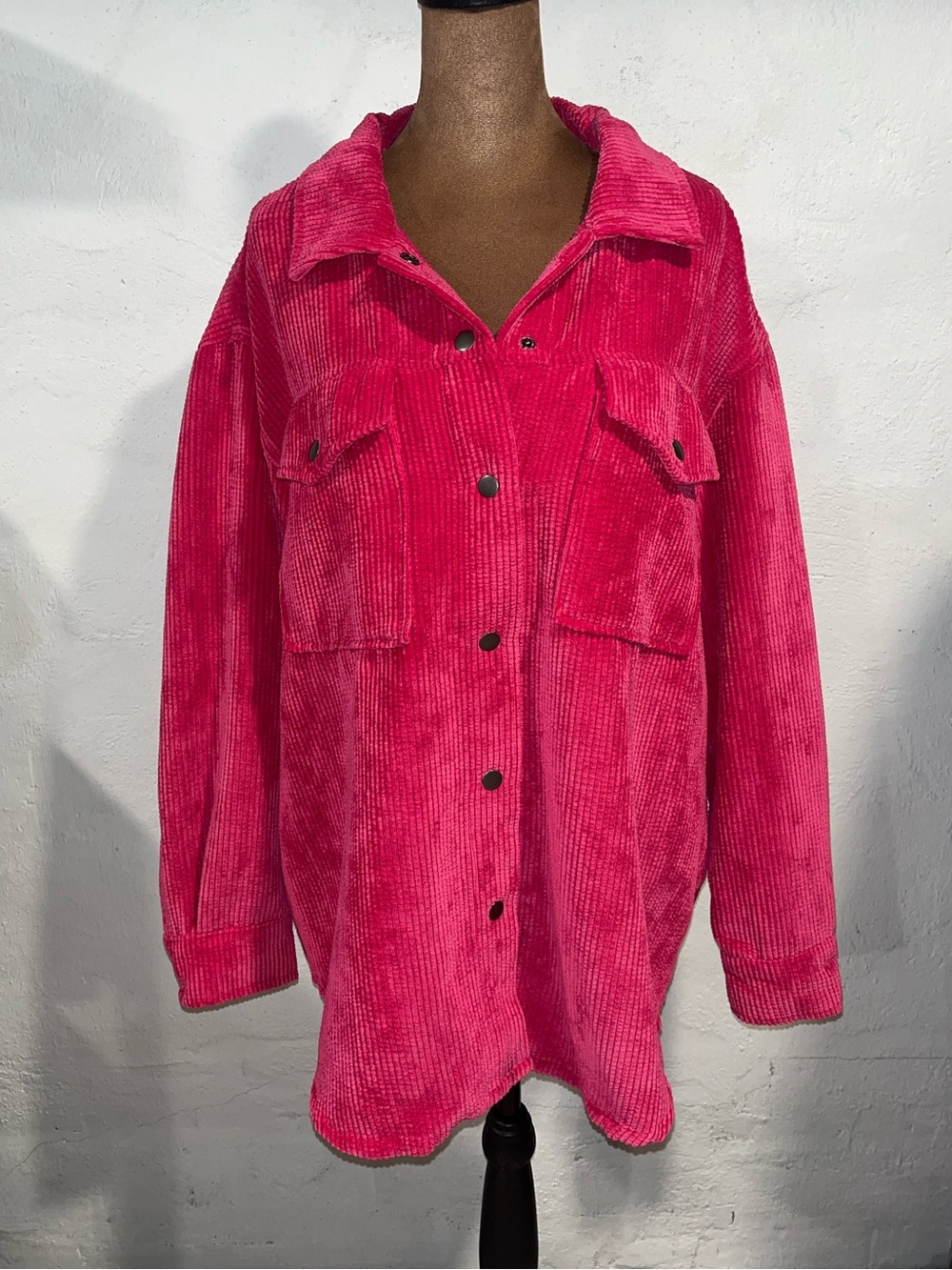Wild Fable Pink Corduroy Button Up Top